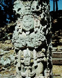 Estela, del Gran Patio de las Estelas, c. AD 736